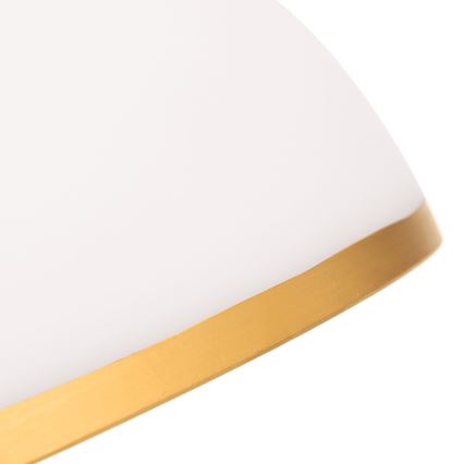 Náhradní sklo k lustru a stojací lampě OLD LAMP E27 pr. 30 cm bílá/zlatá