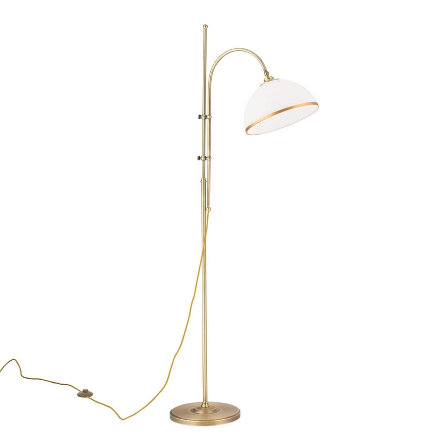 Náhradní sklo k lustru a stojací lampě OLD LAMP E27 pr. 30 cm bílá/zlatá