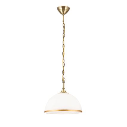 Náhradní sklo k lustru a stojací lampě OLD LAMP E27 pr. 30 cm bílá/zlatá