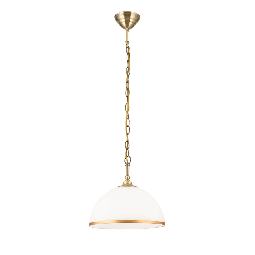 Náhradní sklo k lustru a stojací lampě OLD LAMP E27 pr. 30 cm bílá/zlatá