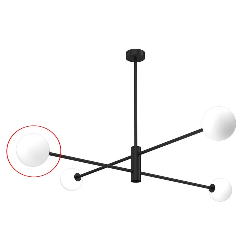 Náhradní sklo k lustru DORI G9 pr. 10 cm bílá