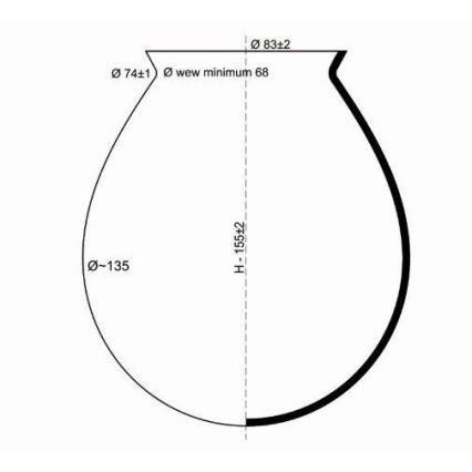 Náhradní sklo k lustru NATAN pr. 13,5 cm