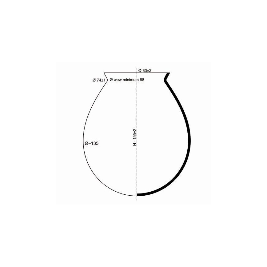 Náhradní sklo k lustru NATAN pr. 13,5 cm
