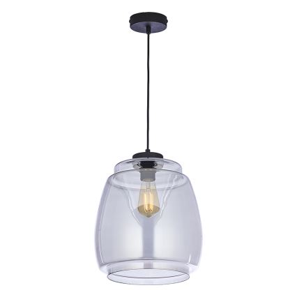 Náhradní sklo k lustru PILAR E27 pr. 26 cm kouřová šedá