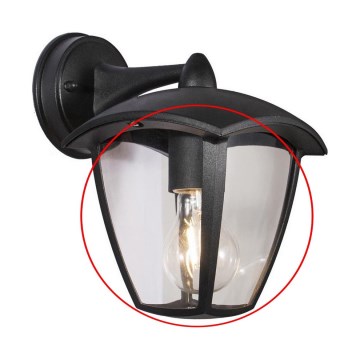 Náhradní sklo k nástěnnému svítidlu a lampě LUNA E27 čirá