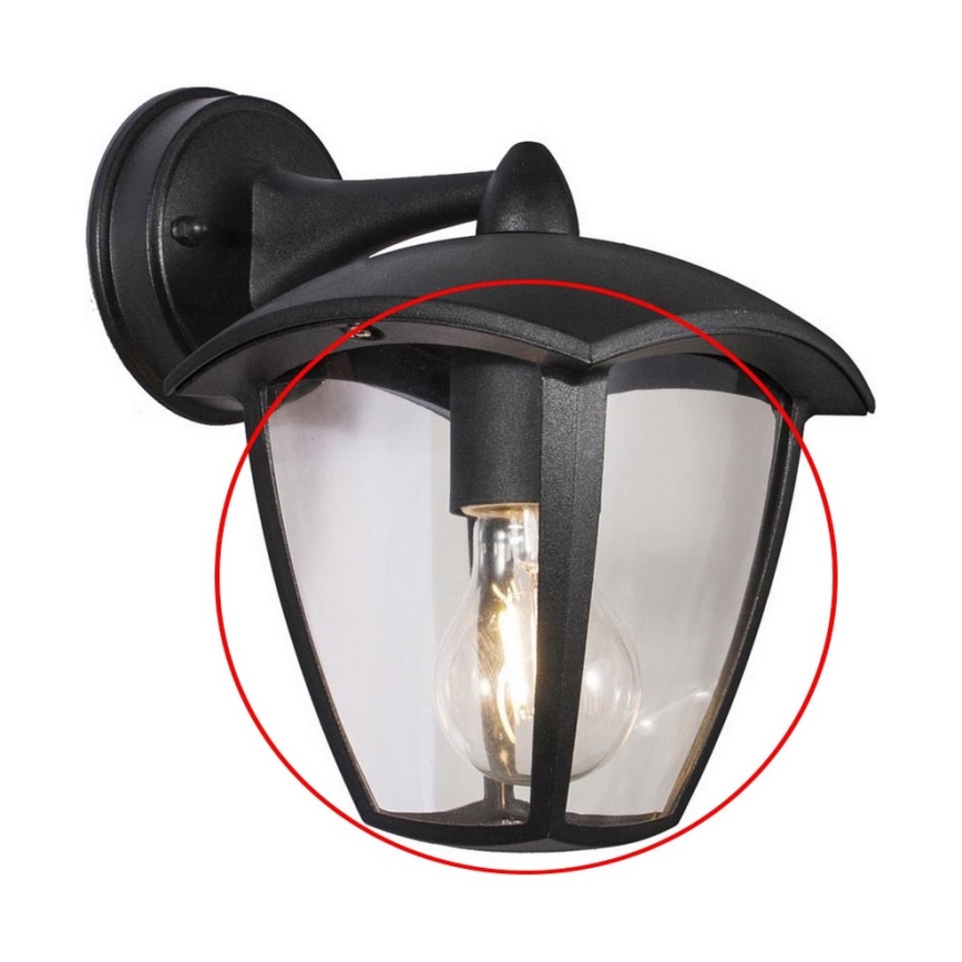 Náhradní sklo k nástěnnému svítidlu a lampě LUNA E27 čirá