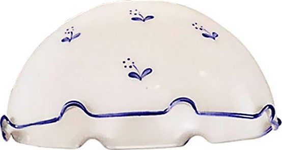Náhradní sklo univerzální NONNA E27 pr. 20 cm bílá/modrá