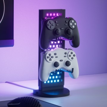 Nanoleaf - LED RGBIC Stmívatelná nabíjecí stolní stanice 3v1 5V 2700-6500K černá