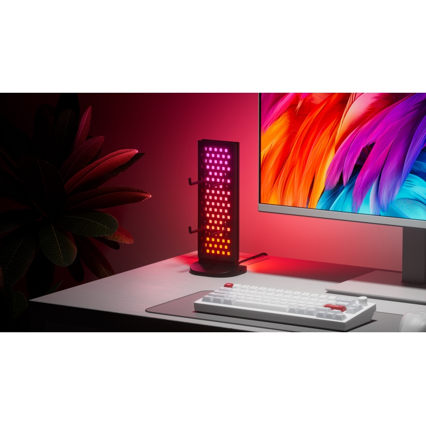 Nanoleaf - LED RGBIC Stmívatelná nabíjecí stolní stanice 5V 2700-6500K černá