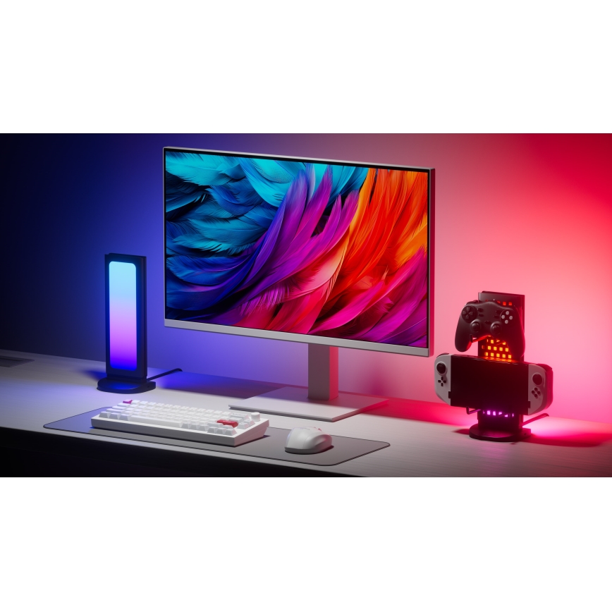 Nanoleaf - LED RGBIC Stmívatelná nabíjecí stolní stanice 5V 2700-6500K černá