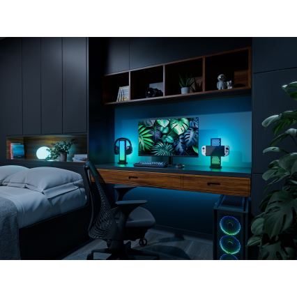 Nanoleaf - LED RGBIC Stmívatelná nabíjecí stolní stanice 5V 2700-6500K černá