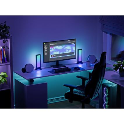 Nanoleaf - LED RGBIC Stmívatelná nabíjecí stolní stanice 5V 2700-6500K černá