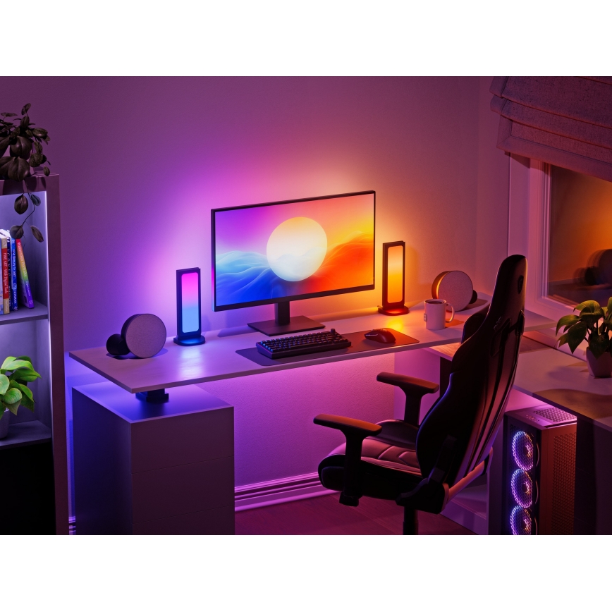 Nanoleaf - LED RGBIC Stmívatelná nabíjecí stolní stanice 5V 2700-6500K černá