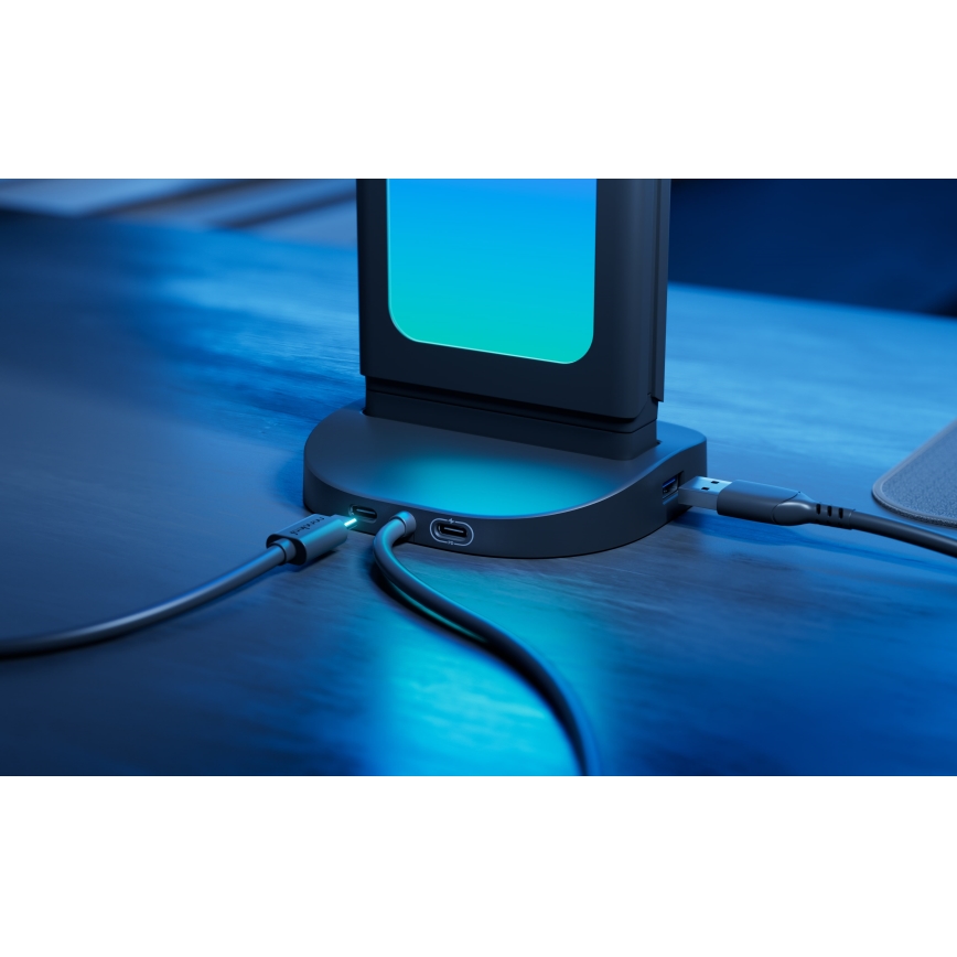 Nanoleaf - LED RGBIC Stmívatelná nabíjecí stolní stanice 5V 2700-6500K černá