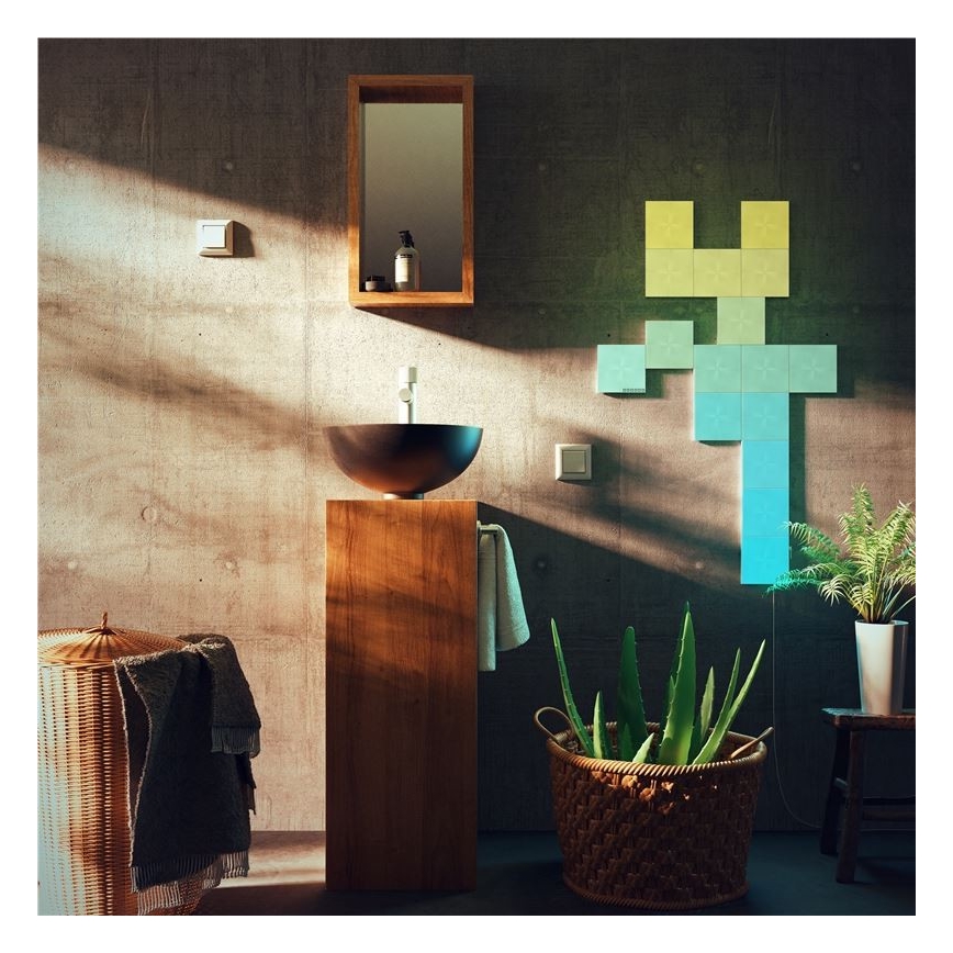 Nanoleaf - SADA 9x LED RGB Stmívatelný panel CANVAS LED/1W/230V 1200-6500K Wi-Fi