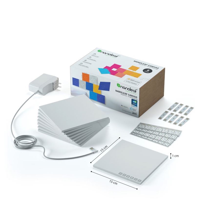 Nanoleaf - SADA 9x LED RGB Stmívatelný panel CANVAS LED/1W/230V 1200-6500K Wi-Fi