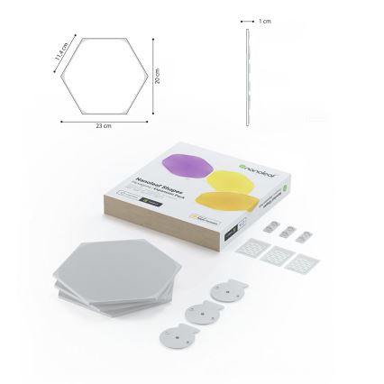 Nanoleaf - SADA 3x LED RGB Stmívatelný panel SHAPES HEXAGONS LED/2W/230V Wi-Fi