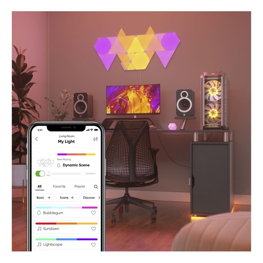 Nanoleaf - SADA 15x LED RGB Stmívatelný panel TRIANGLES LED/1,5/230V Wi-Fi