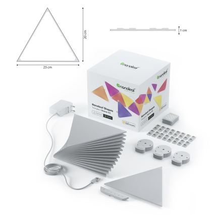 Nanoleaf - SADA 15x LED RGB Stmívatelný panel TRIANGLES LED/1,5/230V Wi-Fi