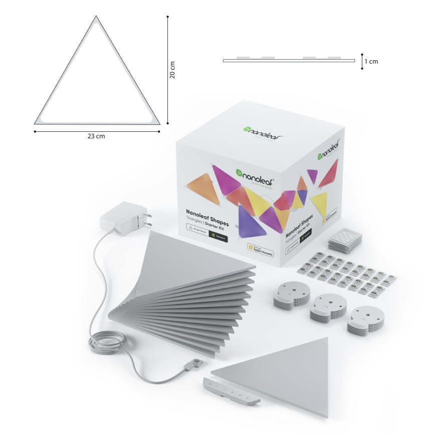 Nanoleaf - SADA 15x LED RGB Stmívatelný panel TRIANGLES LED/1,5/230V Wi-Fi
