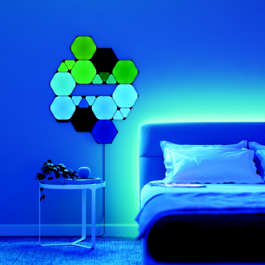 Nanoleaf - Rozšiřovací SADA 10x LED RGBW Stmívatelný panel MINI TRIANGLES LED/0,54W/230V 1200-6500K Wi-Fi