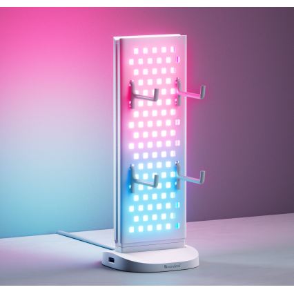 Nanoleaf - LED RGBIC Stmívatelná nabíjecí stolní stanice 3v1 5V 2700-6500K černá