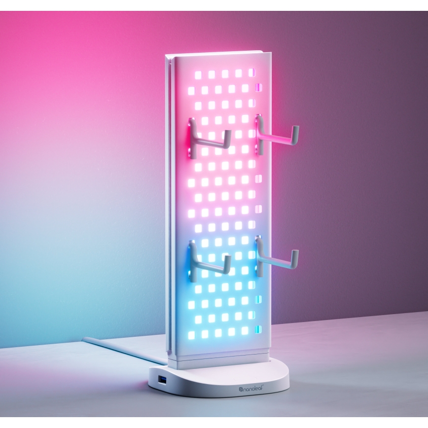 Nanoleaf - LED RGBIC Stmívatelná nabíjecí stolní stanice 3v1 5V 2700-6500K černá