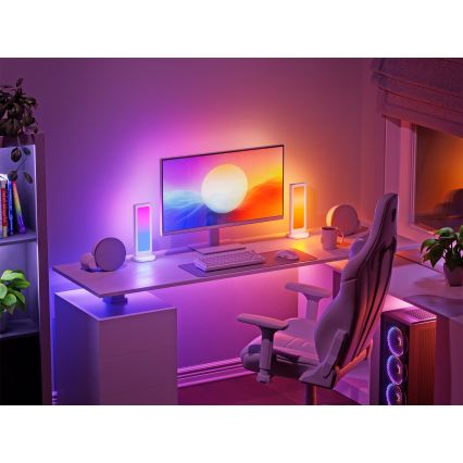 Nanoleaf - LED RGBIC Stmívatelná nabíjecí stolní stanice 3v1 5V 2700-6500K černá