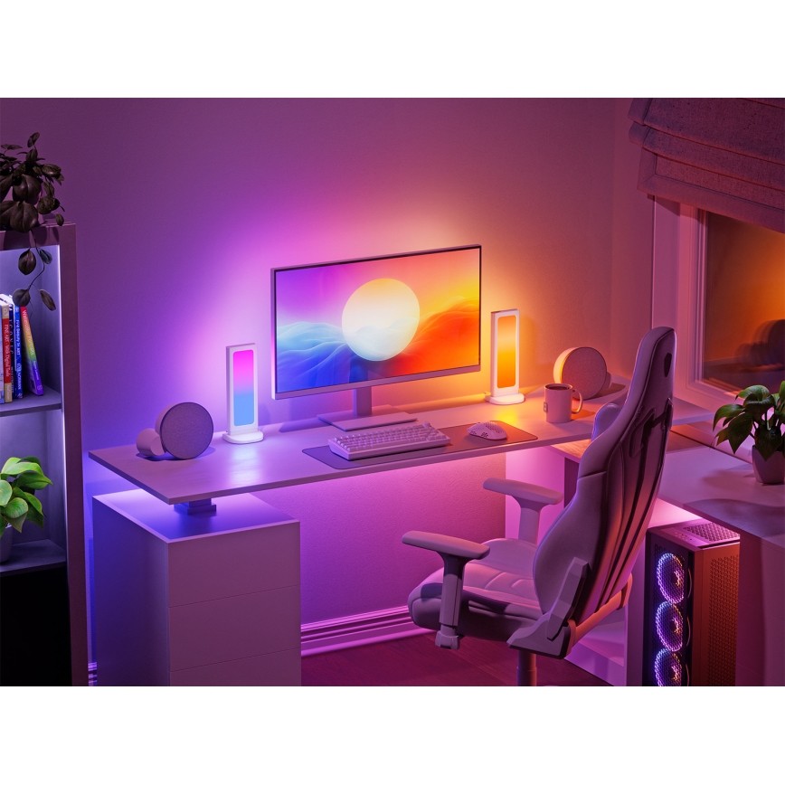 Nanoleaf - LED RGBIC Stmívatelná nabíjecí stolní stanice 3v1 5V 2700-6500K černá