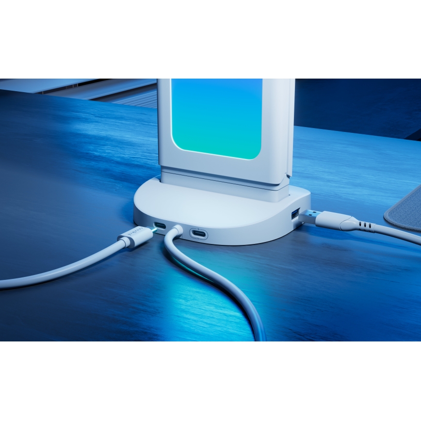 Nanoleaf - LED RGBIC Stmívatelná nabíjecí stolní stanice 3v1 5V 2700-6500K černá