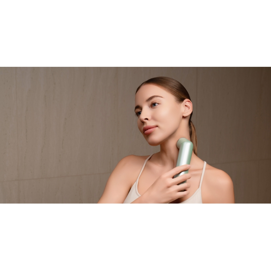 Nanoleaf - LED Ultrazvukový přístroj na omlazení pleti 6v1 5W/2500 mAh mintová