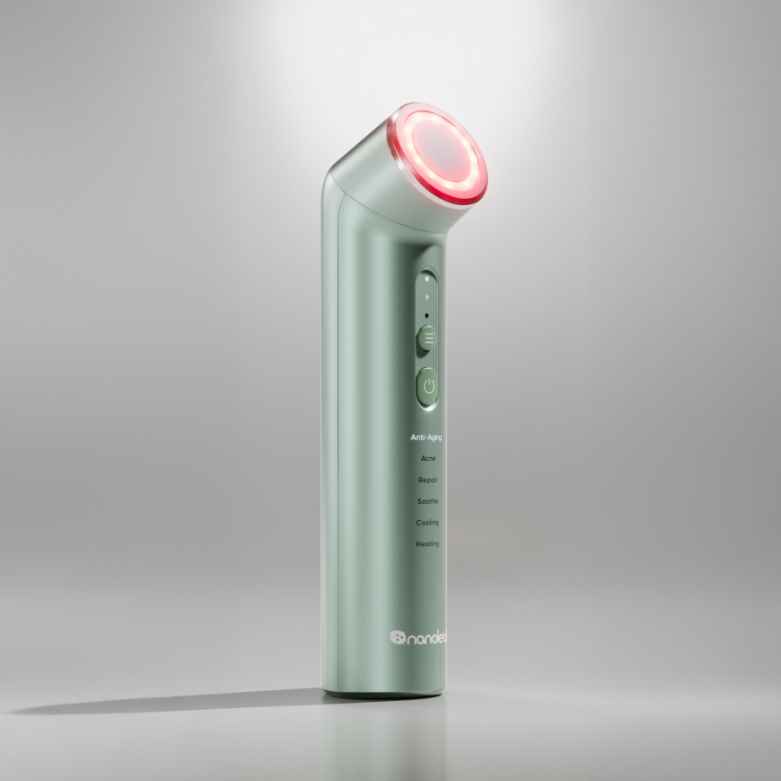 Nanoleaf - LED Ultrazvukový přístroj na omlazení pleti 6v1 5W/2500 mAh mintová