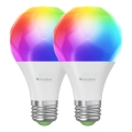 Nanoleaf - SADA 2x LED RGBW Stmívatelná žárovka ESSENTIALS MATTER A19 E27/9W/230V 2700-6500K CRI 90 Wi-Fi