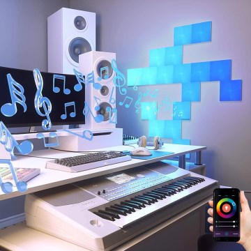 Nanoleaf - SADA 9x LED RGB Stmívatelný panel CANVAS LED/1W/230V 1200-6500K Wi-Fi