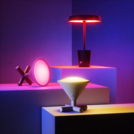 Nanoleaf - LED RGBW Stmívatelná nabíjecí stolní lampa UMBRA CONO LED/2,4W/5V 2700-6500K 2530 mAh šedá