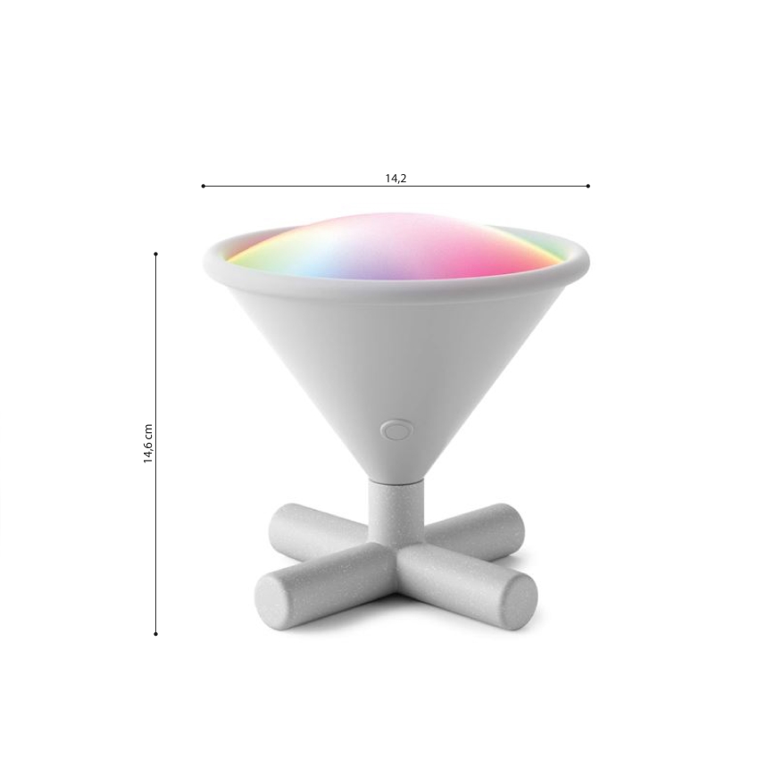 Nanoleaf - LED RGBW Stmívatelná nabíjecí stolní lampa UMBRA CONO LED/2,4W/5V 2700-6500K 2530 mAh šedá