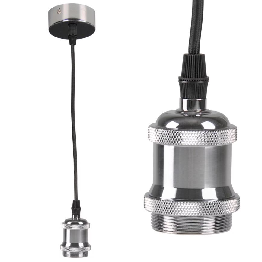 Napájecí kabel 1xE27/20W/230V lesklý chrom