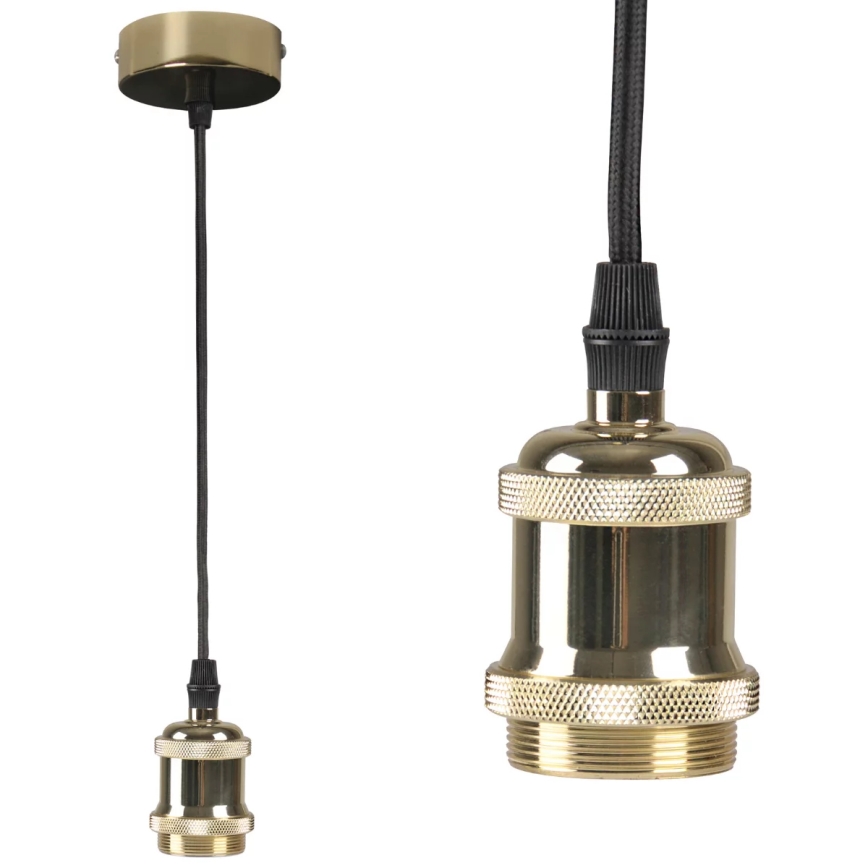 Napájecí kabel 1xE27/20W/230V zlatý
