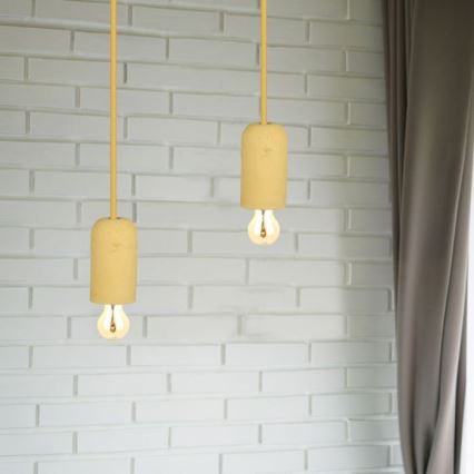 Napájecí kabel 1xE27/60W/230V beton/béžová
