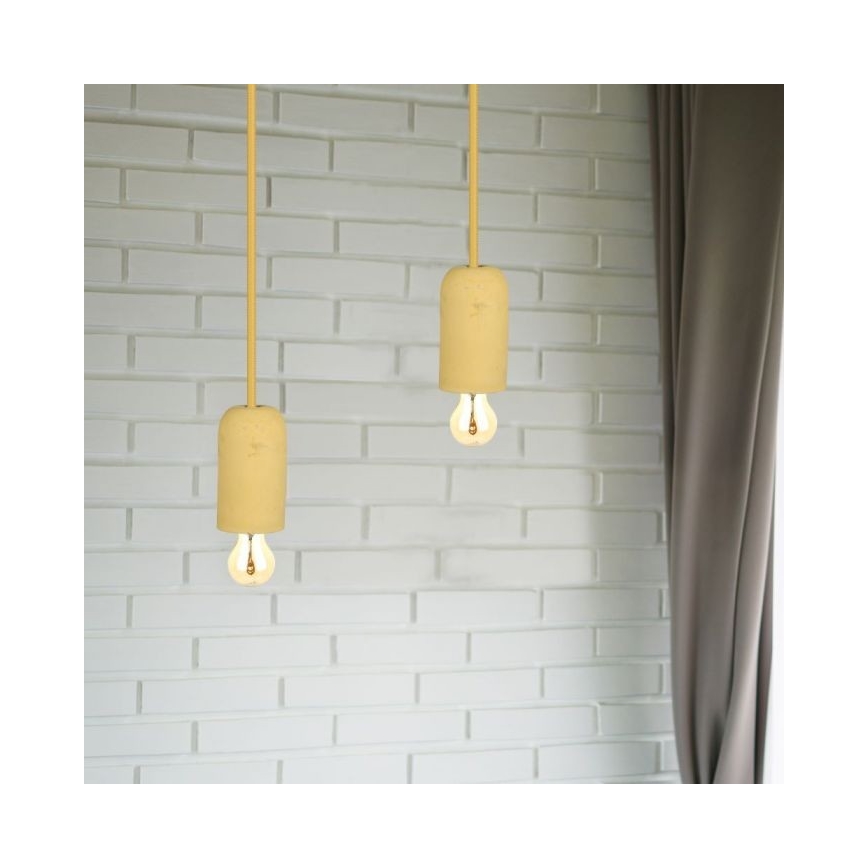 Napájecí kabel 1xE27/60W/230V beton/béžová