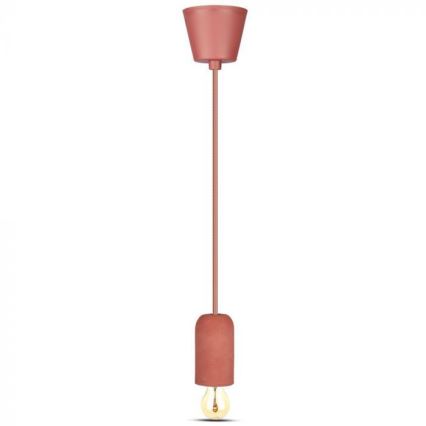 Napájecí kabel 1xE27/60W/230V beton/červená