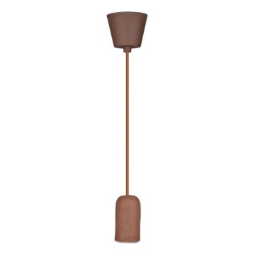 Napájecí kabel 1xE27/60W/230V beton/hnědá
