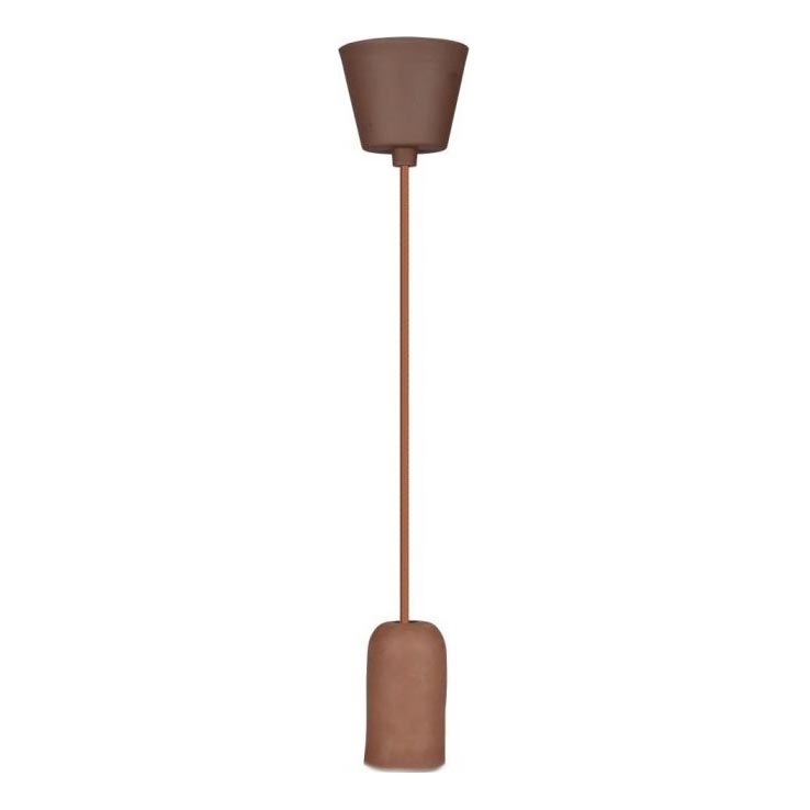 Napájecí kabel 1xE27/60W/230V beton/hnědá