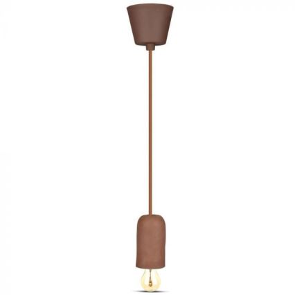 Napájecí kabel 1xE27/60W/230V beton/hnědá