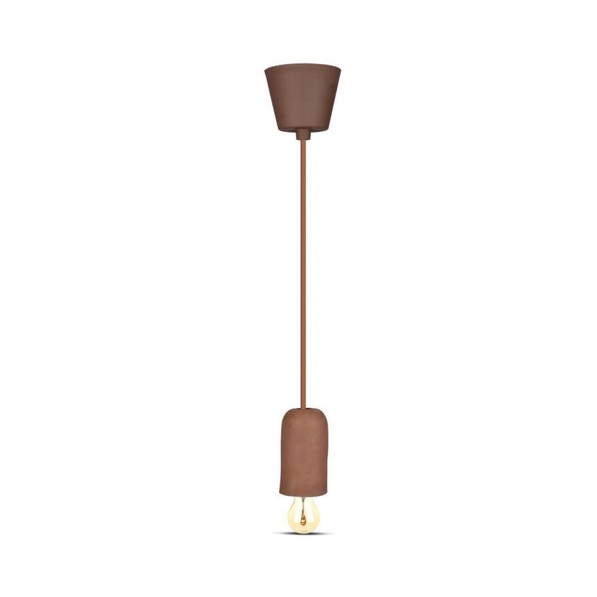 Napájecí kabel 1xE27/60W/230V beton/hnědá
