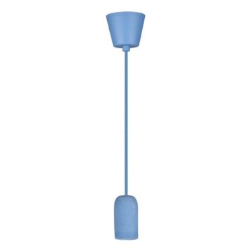 Napájecí kabel 1xE27/60W/230V beton/modrá