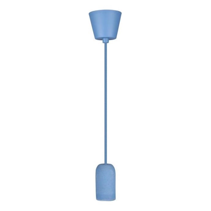 Napájecí kabel 1xE27/60W/230V beton/modrá