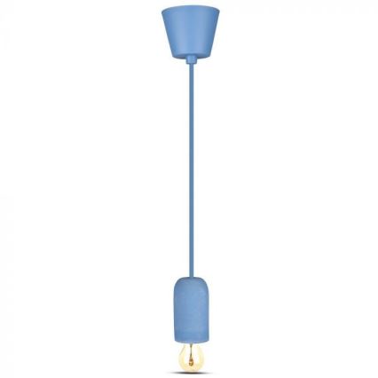 Napájecí kabel 1xE27/60W/230V beton/modrá