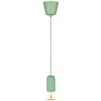 Napájecí kabel 1xE27/60W/230V beton/zelená