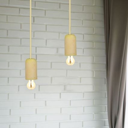 Napájecí kabel 1xE27/60W/230V beton/žlutá
